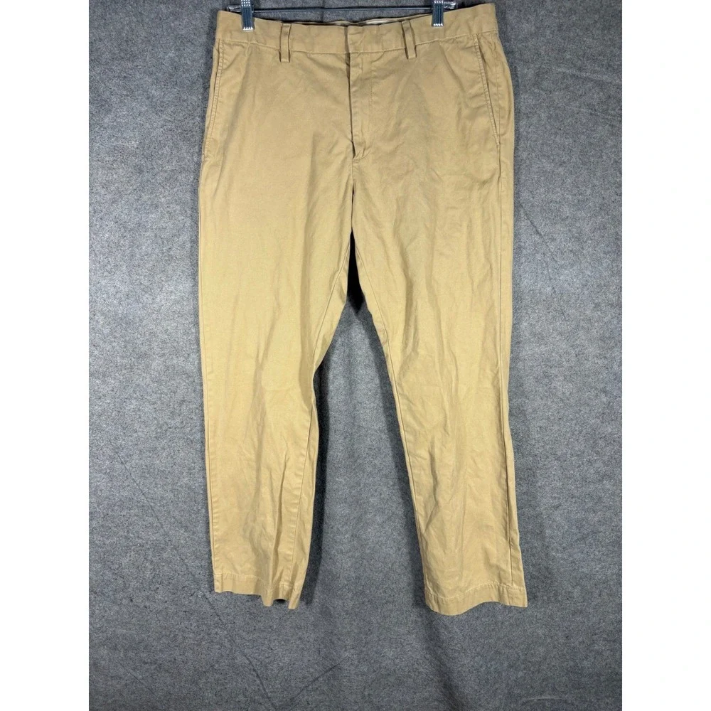 Banana Republic Emerson Chino Khaki Pants Mens 35x32 Tan Straight Leg‎ 859793-01